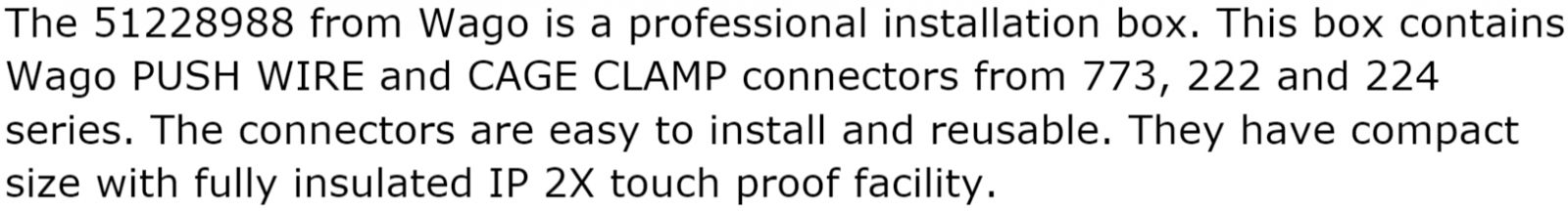 קיט קונקטורים טרמינל בלוק WAGO 51228988 INSTALLER BOX PROFESSIONAL